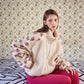 Floral Stitching Polar Fleece Lamb Wool Zip Coat