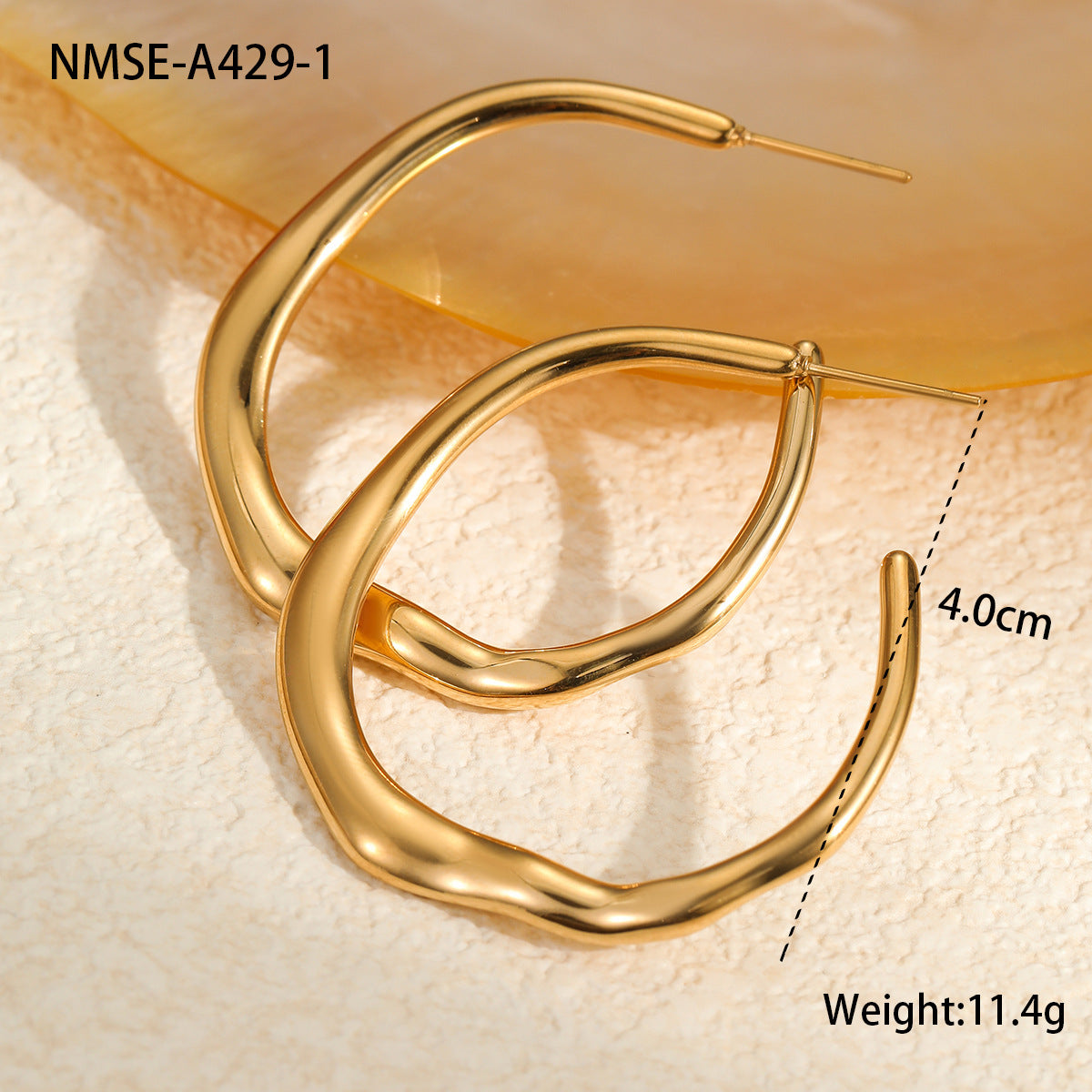 C-Ring 18K Gold Plated Luxury Earrings