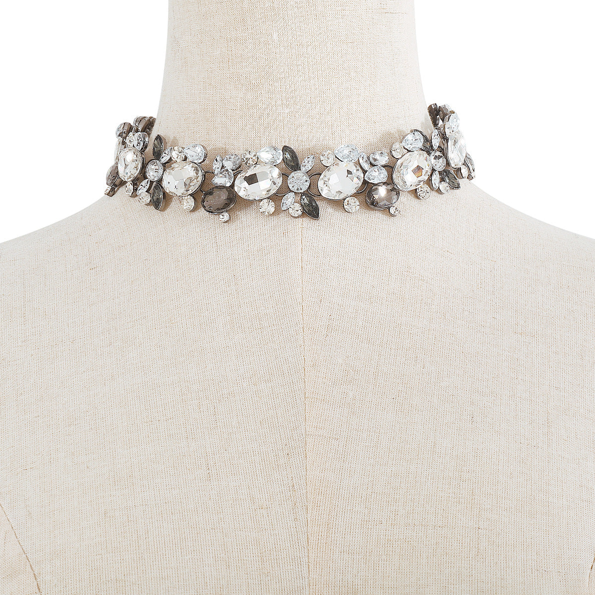 Diamond Embellished Clavicle Chain Necklace