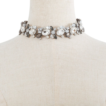 Diamond Embellished Clavicle Chain Necklace