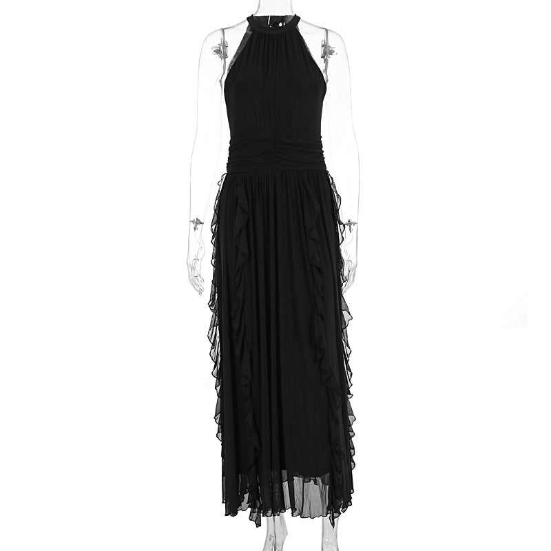 French Ruffle Waist-Slimming Mini Dress