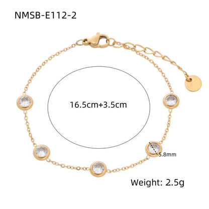 Heart Diamond Stainless Steel Bracelet
