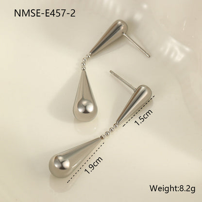 Water Drop Geometric Long Luxury Earrings