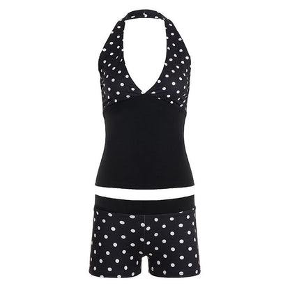 Polka Dot Halter Slim Two-Piece Set