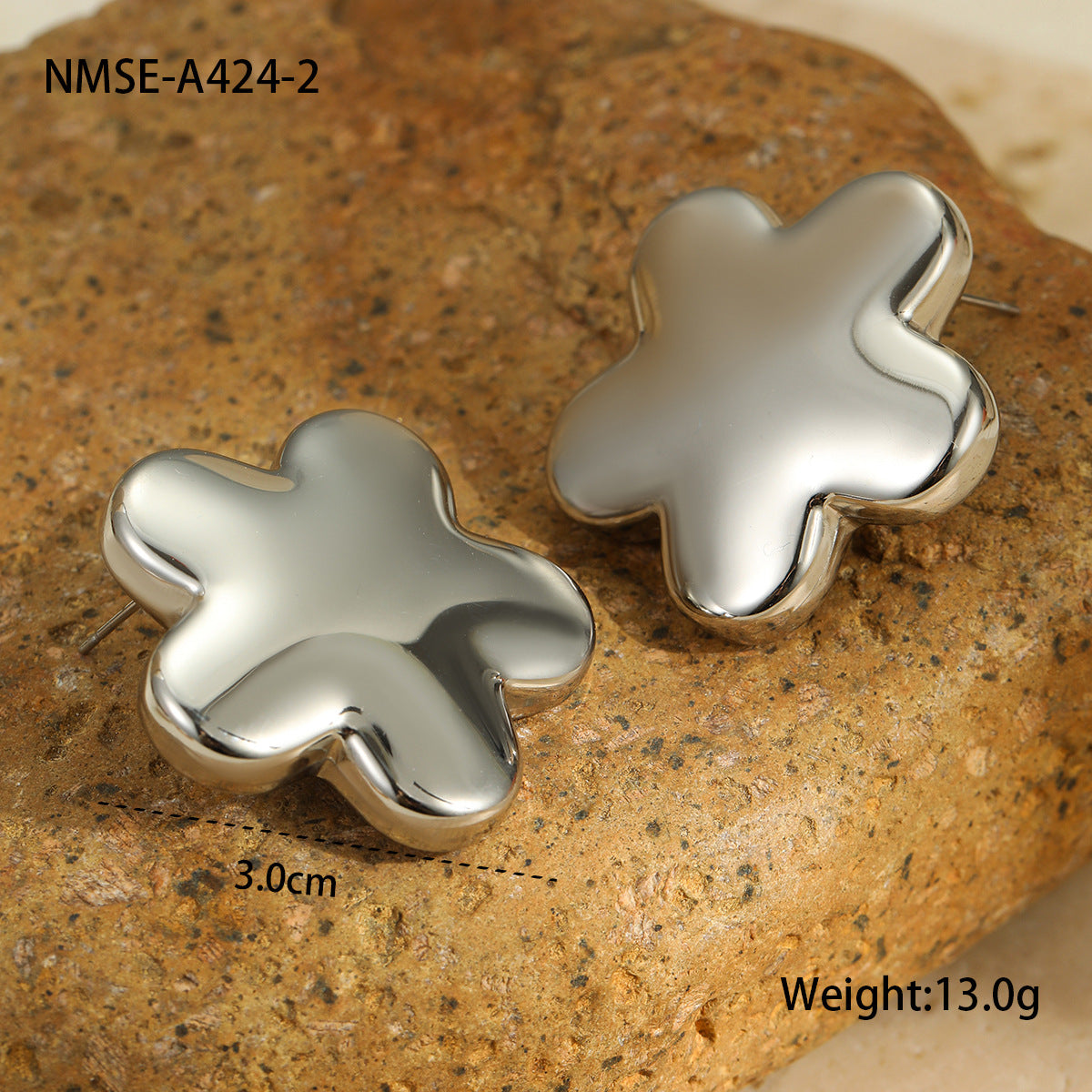 Stainless Steel Round Bead Earrings