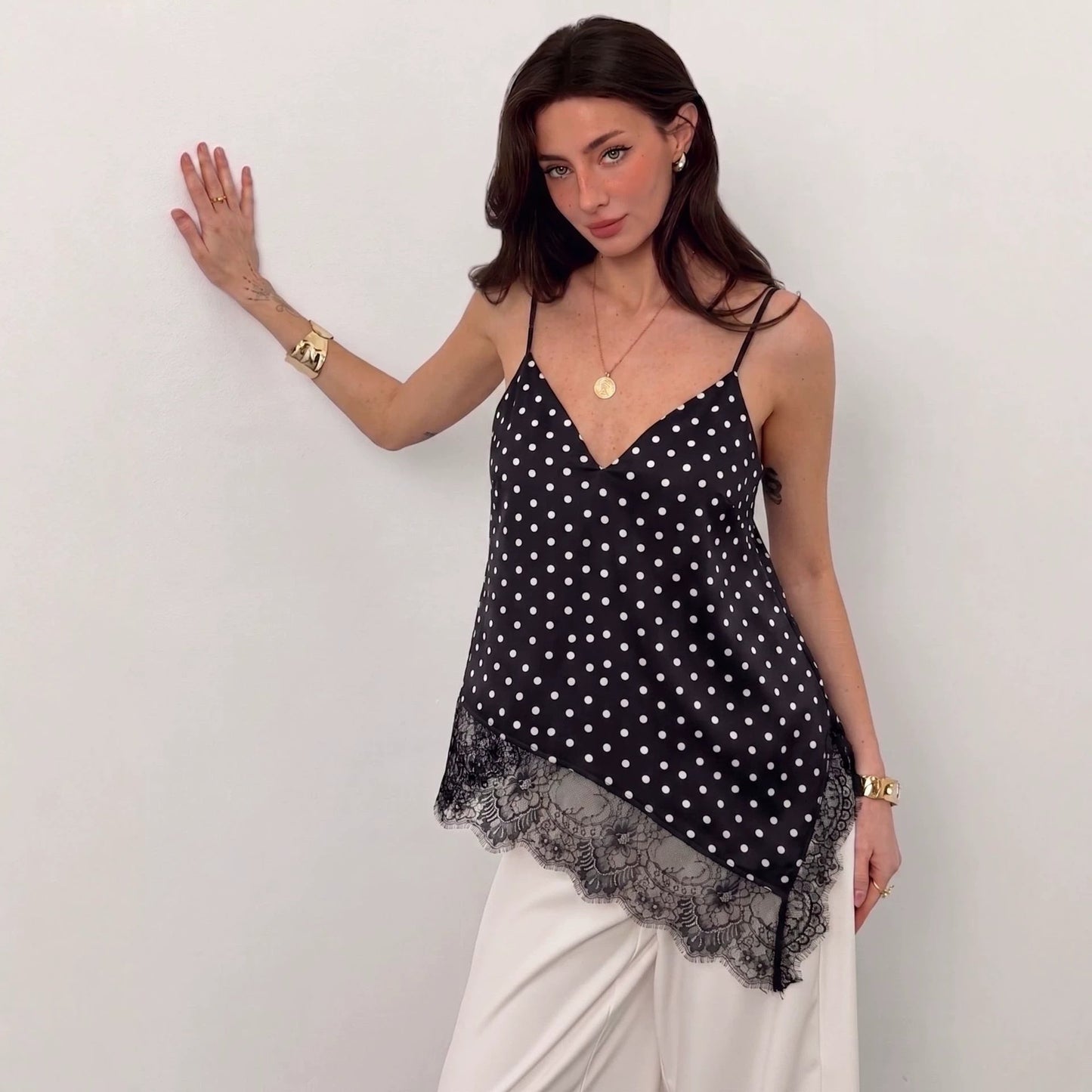 Asymmetric Halter Sleeveless Loose Chiffon Vest Top