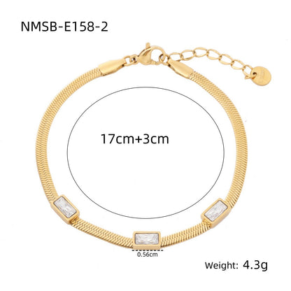 Heart Diamond Stainless Steel Bracelet