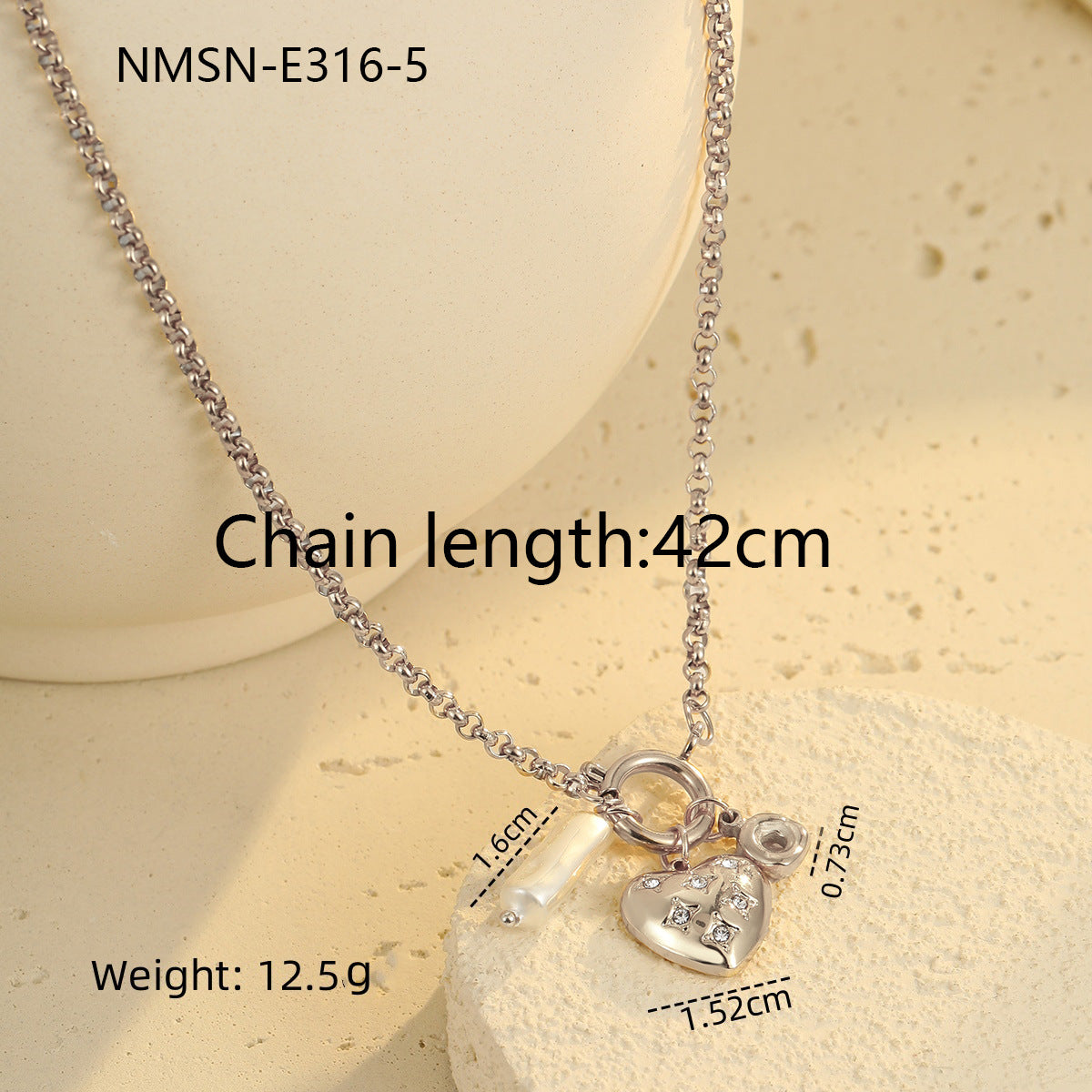 Diamond Love Necklace & Bracelet Set