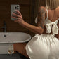 Imitation Silk Ruffle Sleeveless Pajama Set