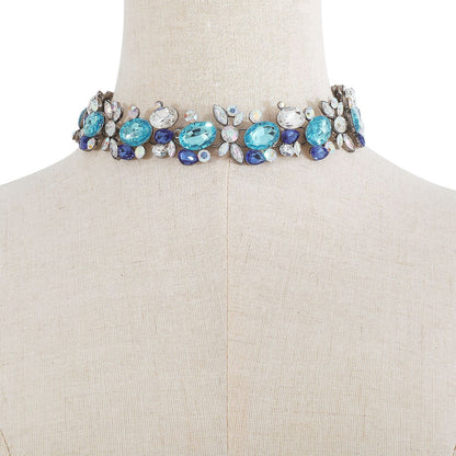 Diamond Embellished Clavicle Chain Necklace