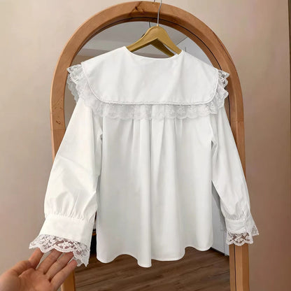 Doll Collar Loose Long Sleeve Spring Shirt