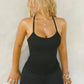 Ribbed Backless Thread Camisole Top