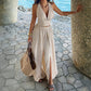 Halter Crop Top & Wide-Leg Culottes Set