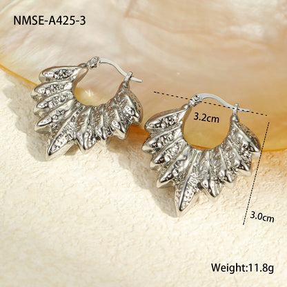 Stainless Steel Round Bead Earrings