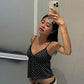 Lace Sling Printed Sexy Vest Top