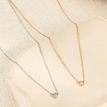 Minimalist Ultra-Fine Titanium Steel Clavicle Chain Necklace