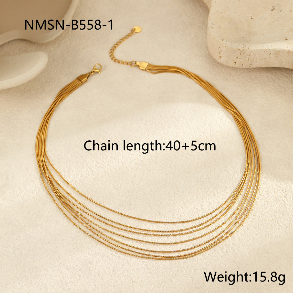 Multi-Layer Snake Chain Titanium Steel Necklace