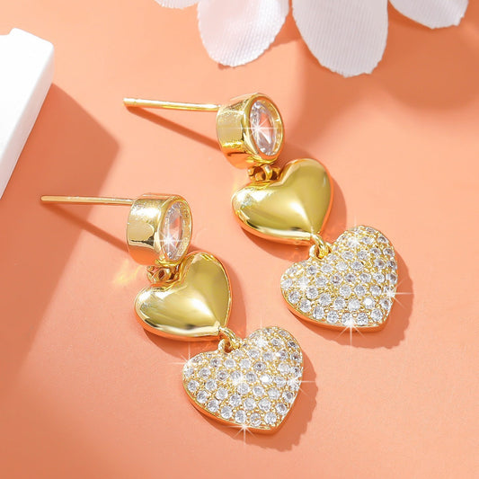 Love Heart Diamond Earrings