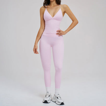 Brushed Sports Tight Two-Piece Yoga Running Set