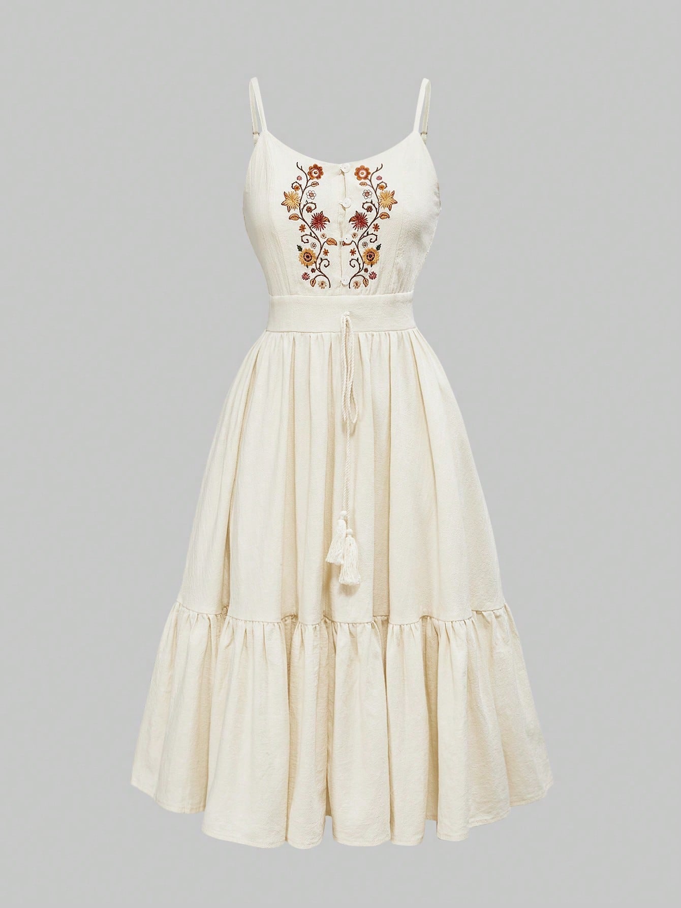 Off-Shoulder Ethnic Strap Vacation Seaside Dress