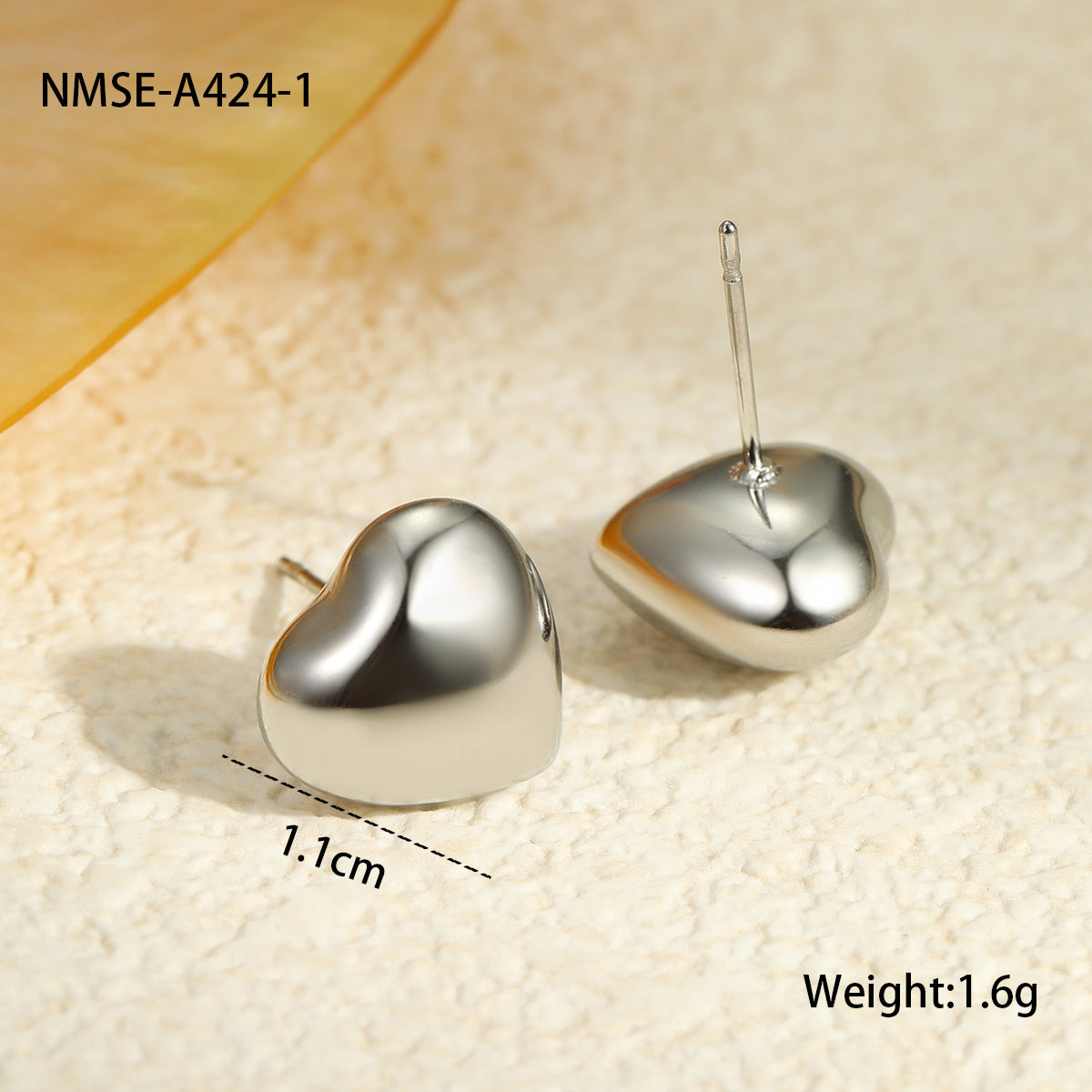 Stainless Steel Round Bead Earrings