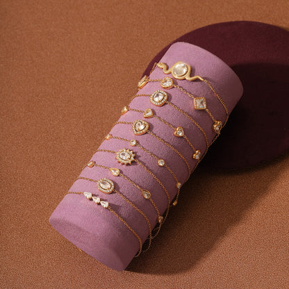 Heart Diamond Stainless Steel Bracelet