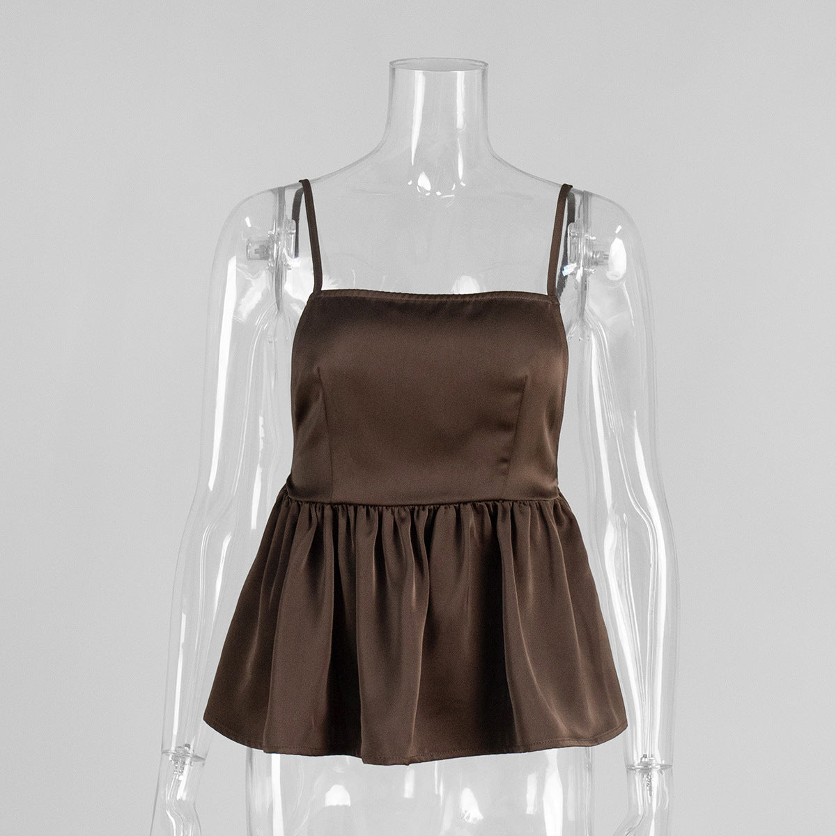 Solid Color Halter Slim Vest Top