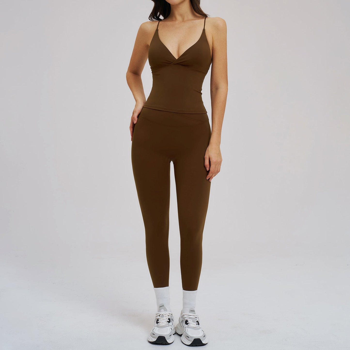 Brushed Sports Tight Two-Piece Yoga Running Set