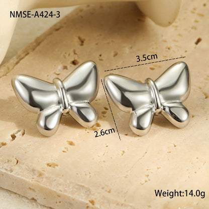 Stainless Steel Round Bead Earrings
