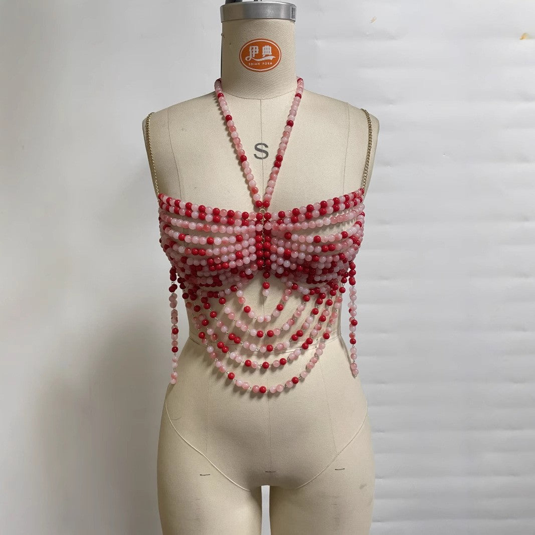 Knitted Jacquard Tube Top