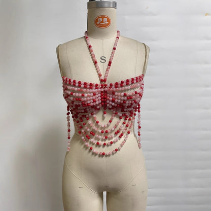 Knitted Jacquard Tube Top
