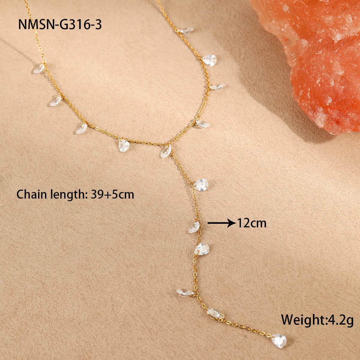 Tassel Y-Chain 18K Gold Plated Necklace