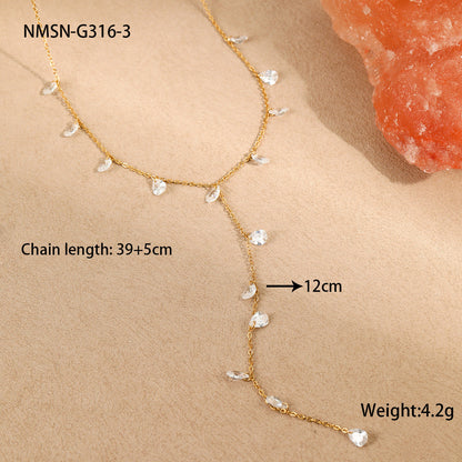 Tassel Y-Chain 18K Gold Plated Necklace