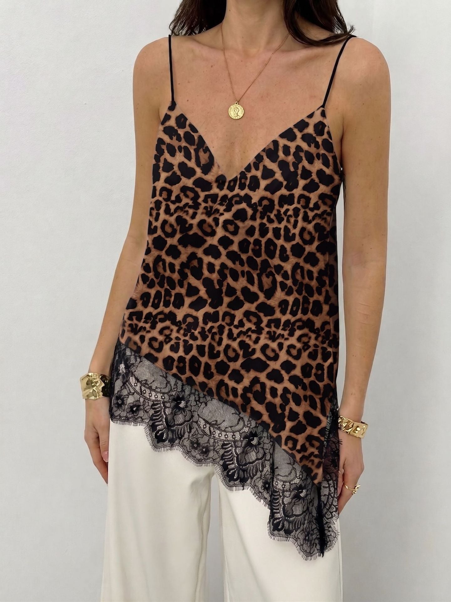 Asymmetric Halter Sleeveless Loose Chiffon Vest Top