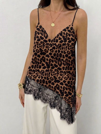 Asymmetric Halter Sleeveless Loose Chiffon Vest Top