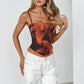 Cross Sling Printed Slim Casual Vest