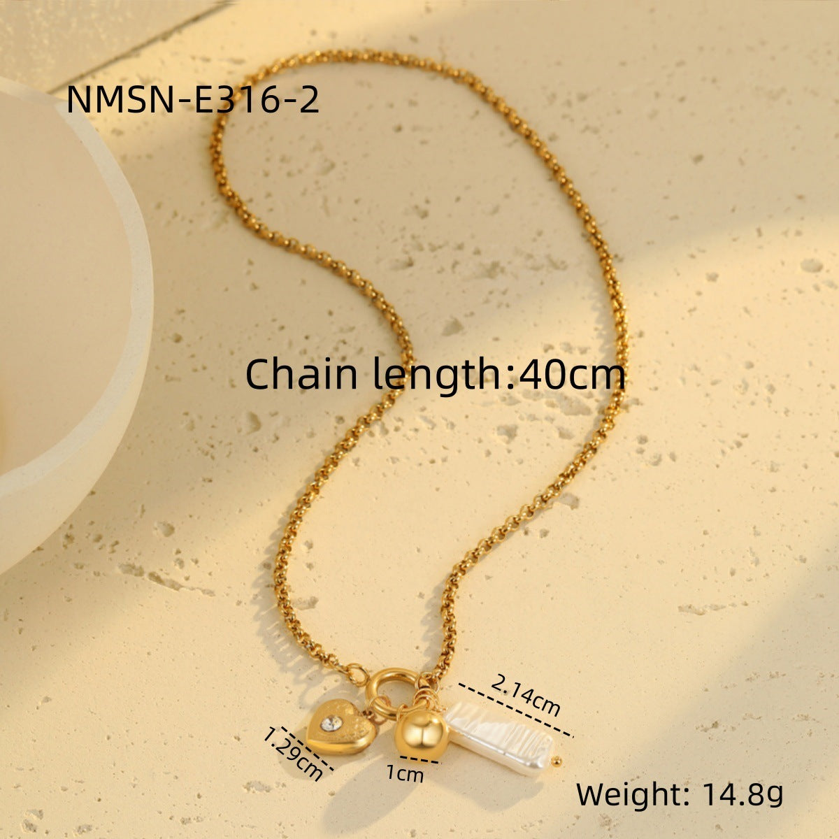Diamond Love Necklace & Bracelet Set