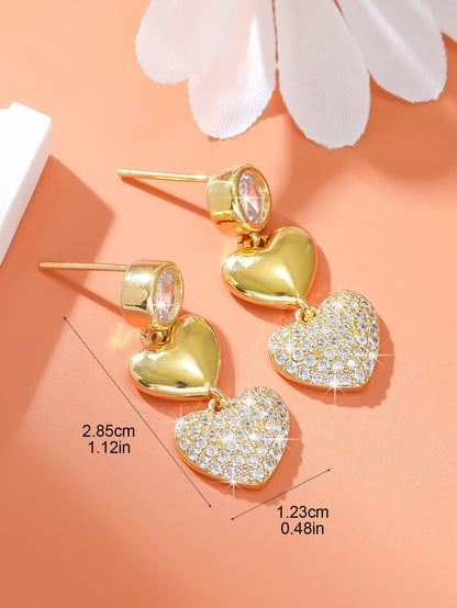 Love Heart Diamond Earrings