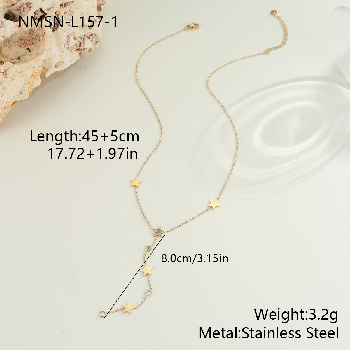 Gold Tassel Y-Chain Necklace