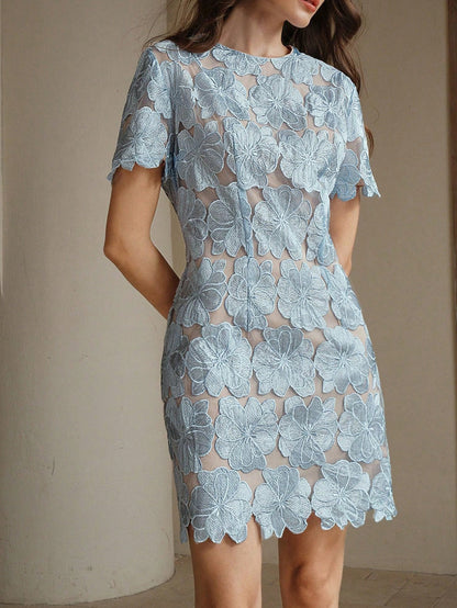 Summer Embroidered Mini Dress
