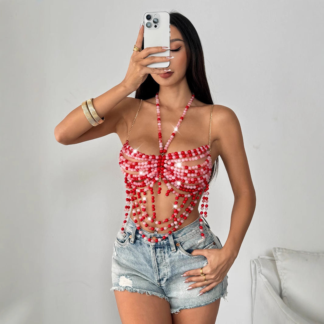 Knitted Jacquard Tube Top