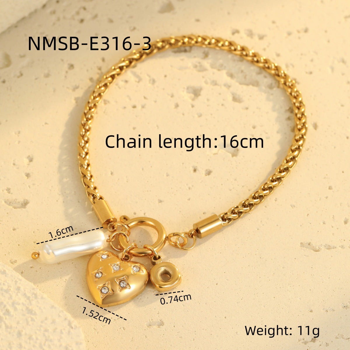 Diamond Love Necklace & Bracelet Set