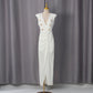 V-Neck Sleeveless Metal Accent Waist-Tight Split Dress