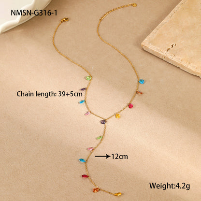 Tassel Y-Chain 18K Gold Plated Necklace