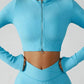 3-piece seamless yoga set with jacket, bra and leggings – view 7