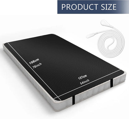 Grounding Earthing Mat for Bed Queen Size Inches with 15ft Cord Anti