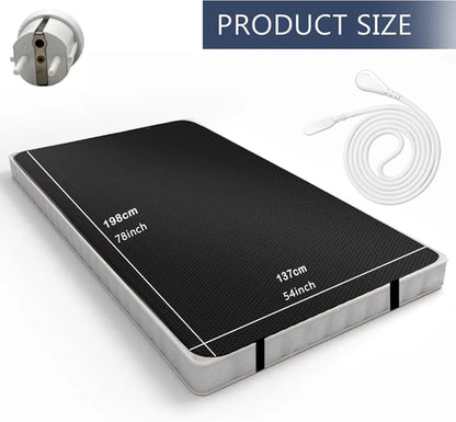 Grounding Earthing Mat for Bed Queen Size Inches with 15ft Cord Anti