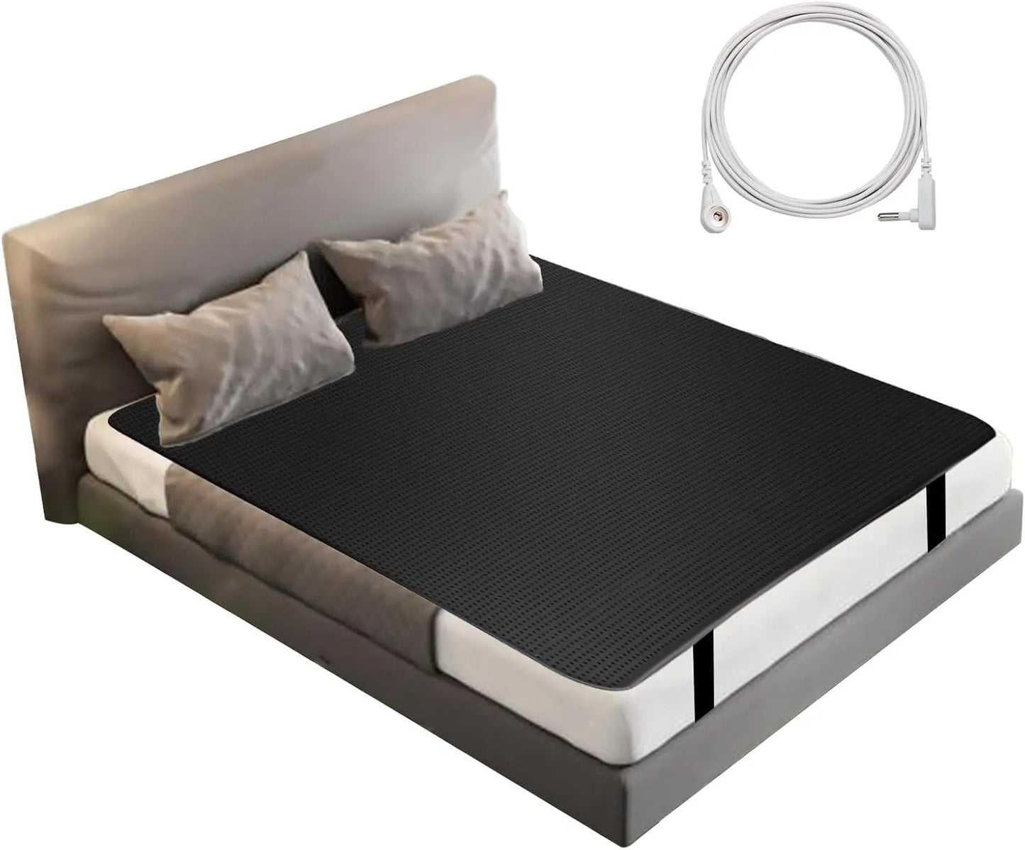 Grounding Earthing Mat for Bed Queen Size Inches with 15ft Cord Anti