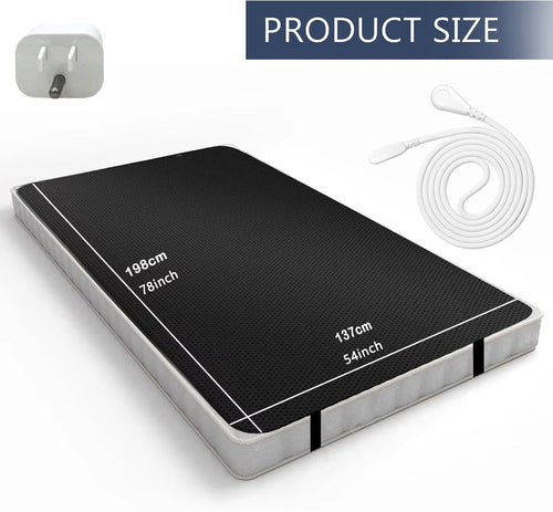 Grounding Earthing Mat for Bed Queen Size Inches with 15ft Cord Anti