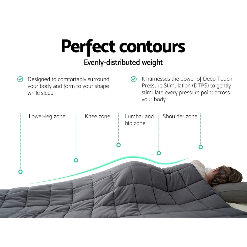Weighted Blanket Adult 5KG Heavy Gravity Blankets Microfibre Cover